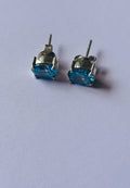 Blue Topaz Stud Earrings