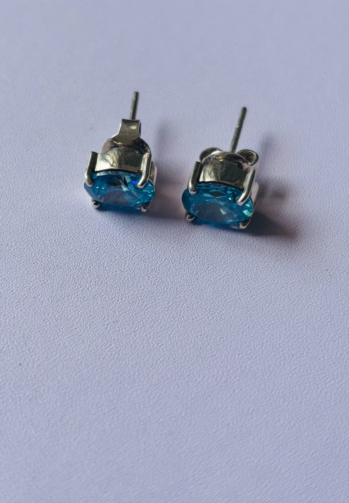 Blue Topaz Stud Earrings